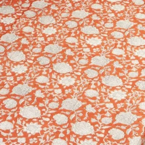 Mantel Indio estampado floral Tupia Terracota 170cmx250cm