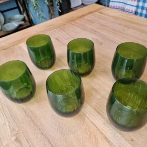 Juego de 6 vasos verde Santa 30cl.